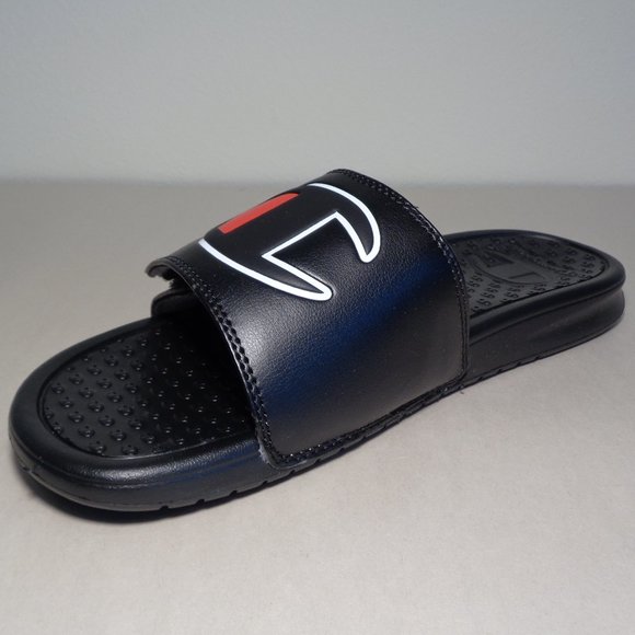 Champion Size 7 M LOGO SLIDE Black Sandals New Men\'s Shoes